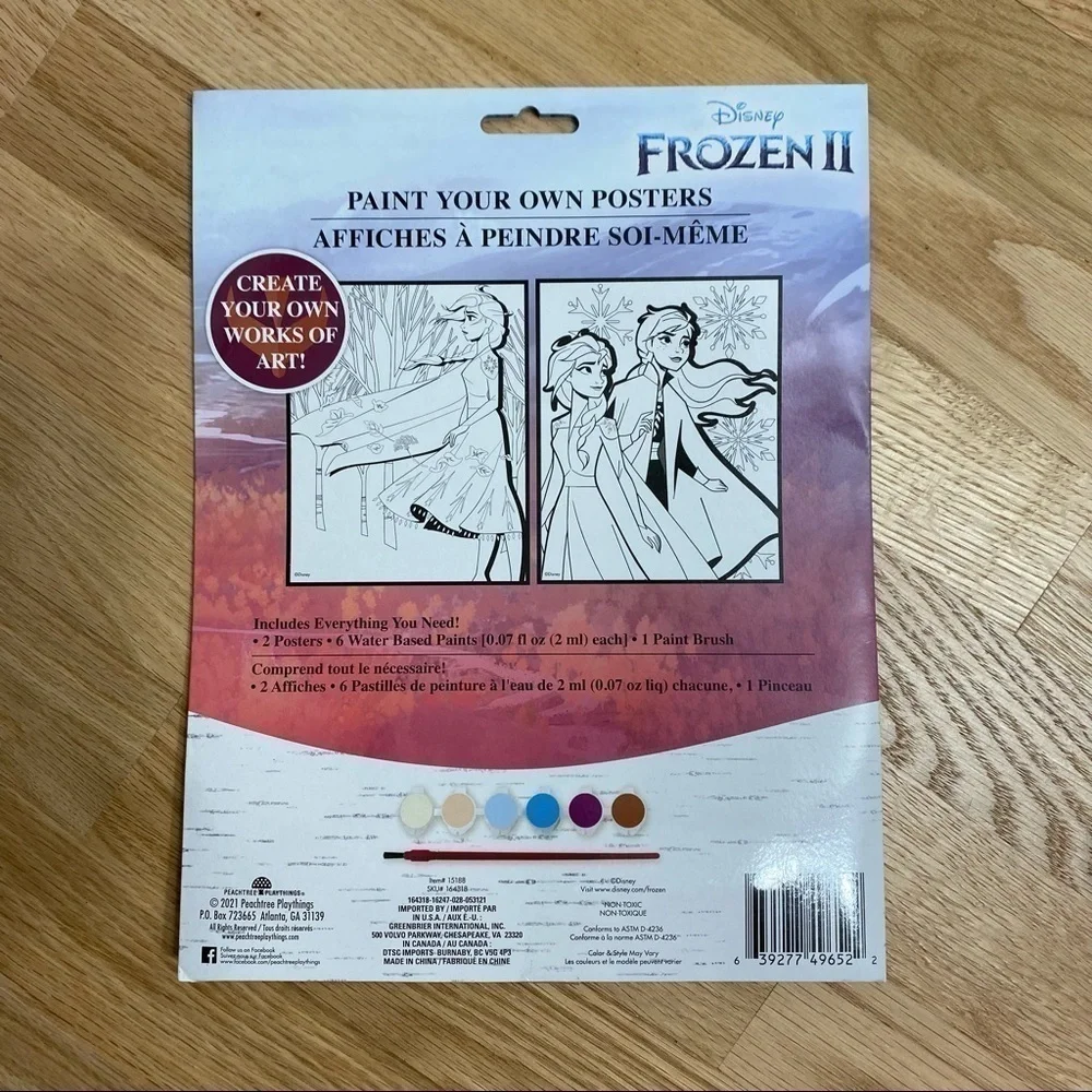 Disney Frozen Painting Kit NEW 2 Posters Elsa Anna Kids Toy Craft Art